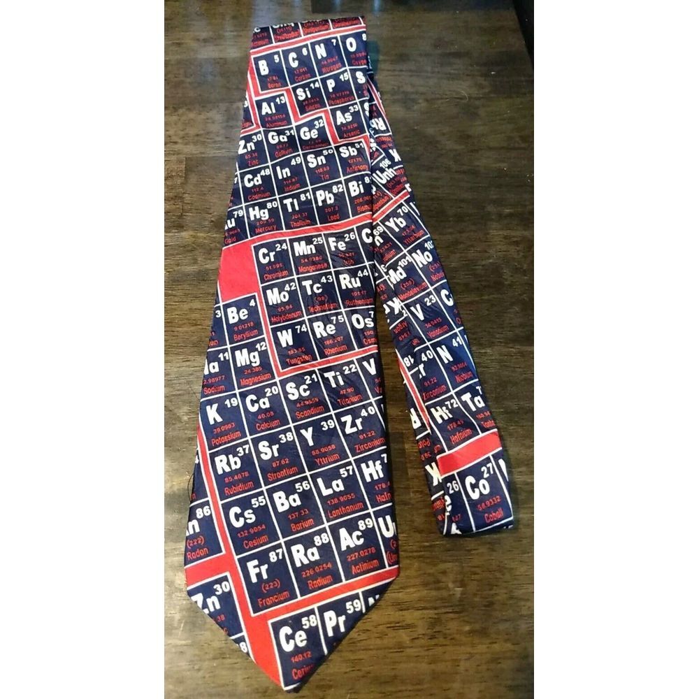 PERIODIC TABLE OF THE ELEMENTS CHEMISTRY SCIENCE Ralph Marlin Silk Necktie